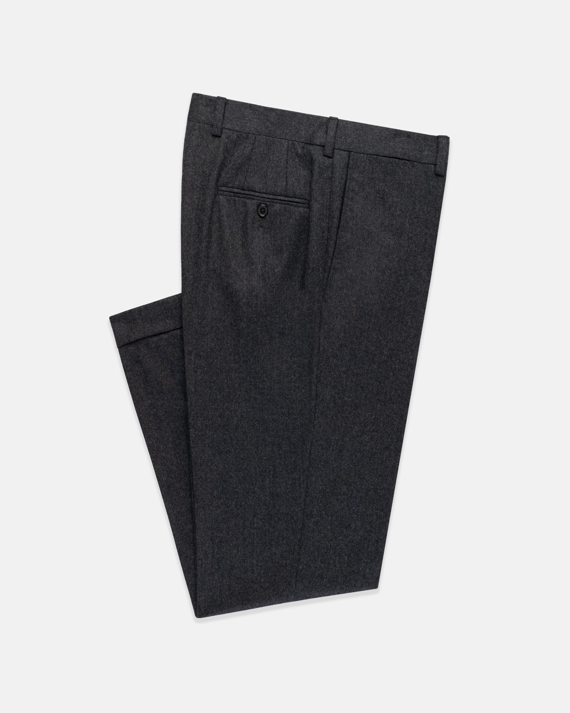 Made-in-Canada Charcoal Wool Flannel Trouser