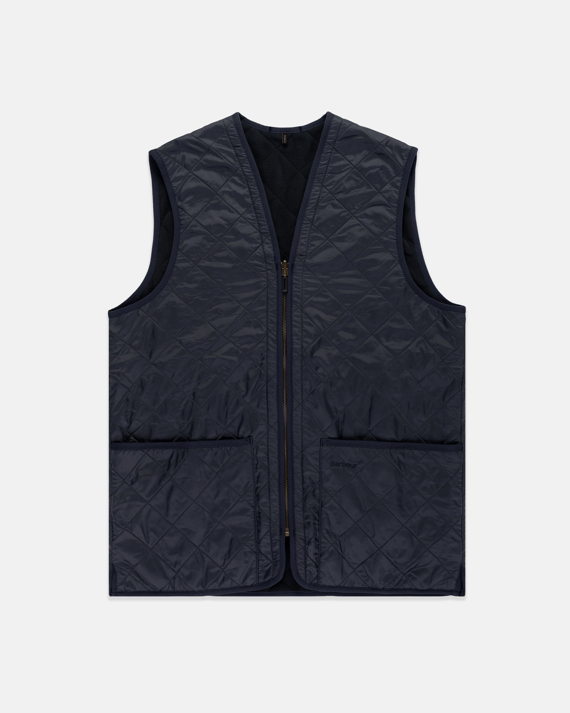 Barbour Navy Polarquilt Zip-In Waistcoat Liner