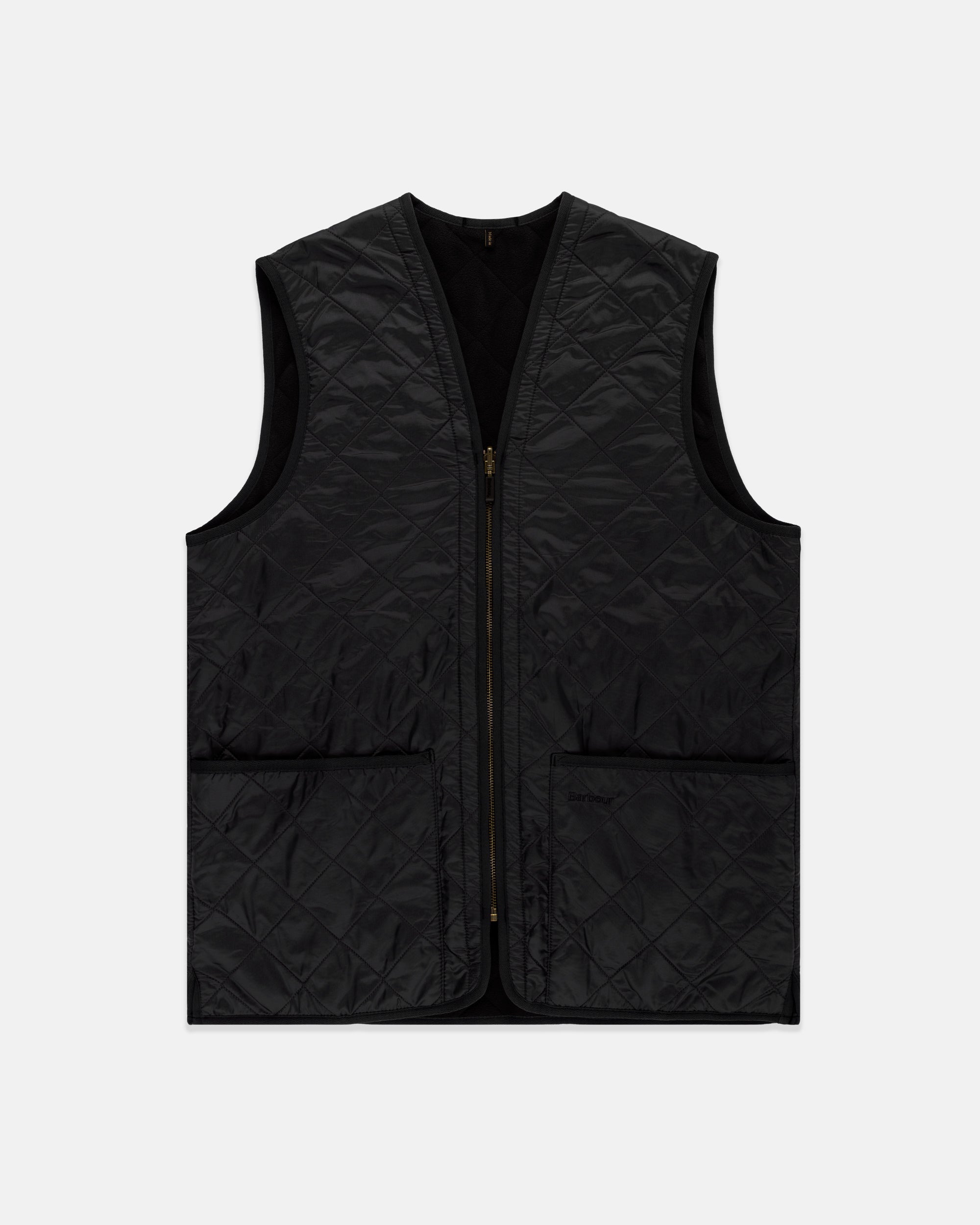 Barbour Black Polarquilt Zip-In Waistcoat Liner