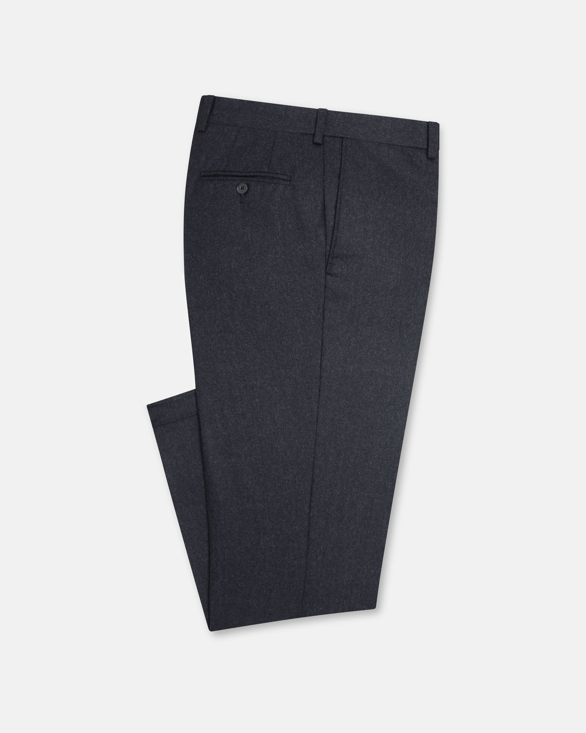 Made-in-Canada Dark Blue Wool Flannel Trouser