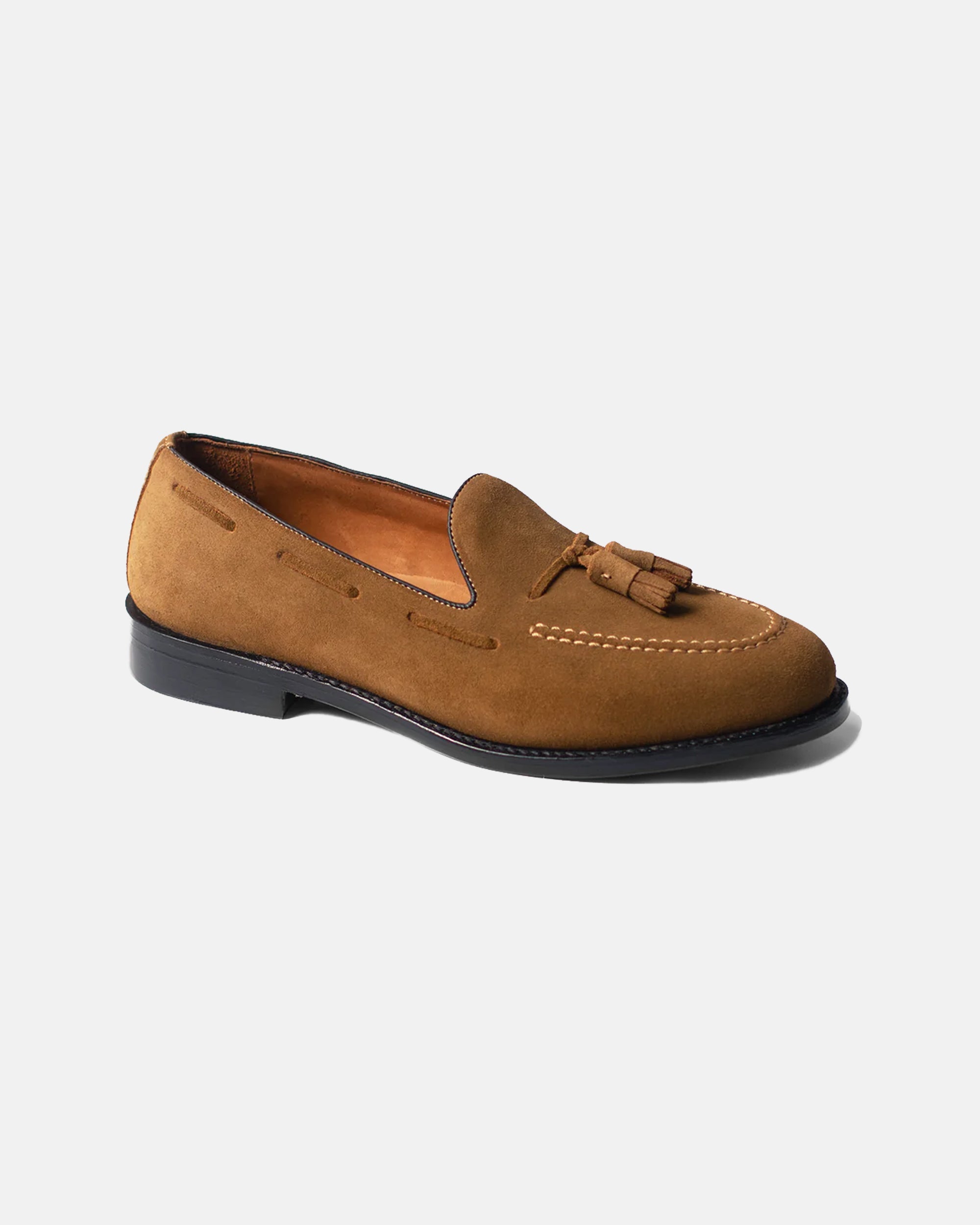 Cognac Suede Tassel Loafer