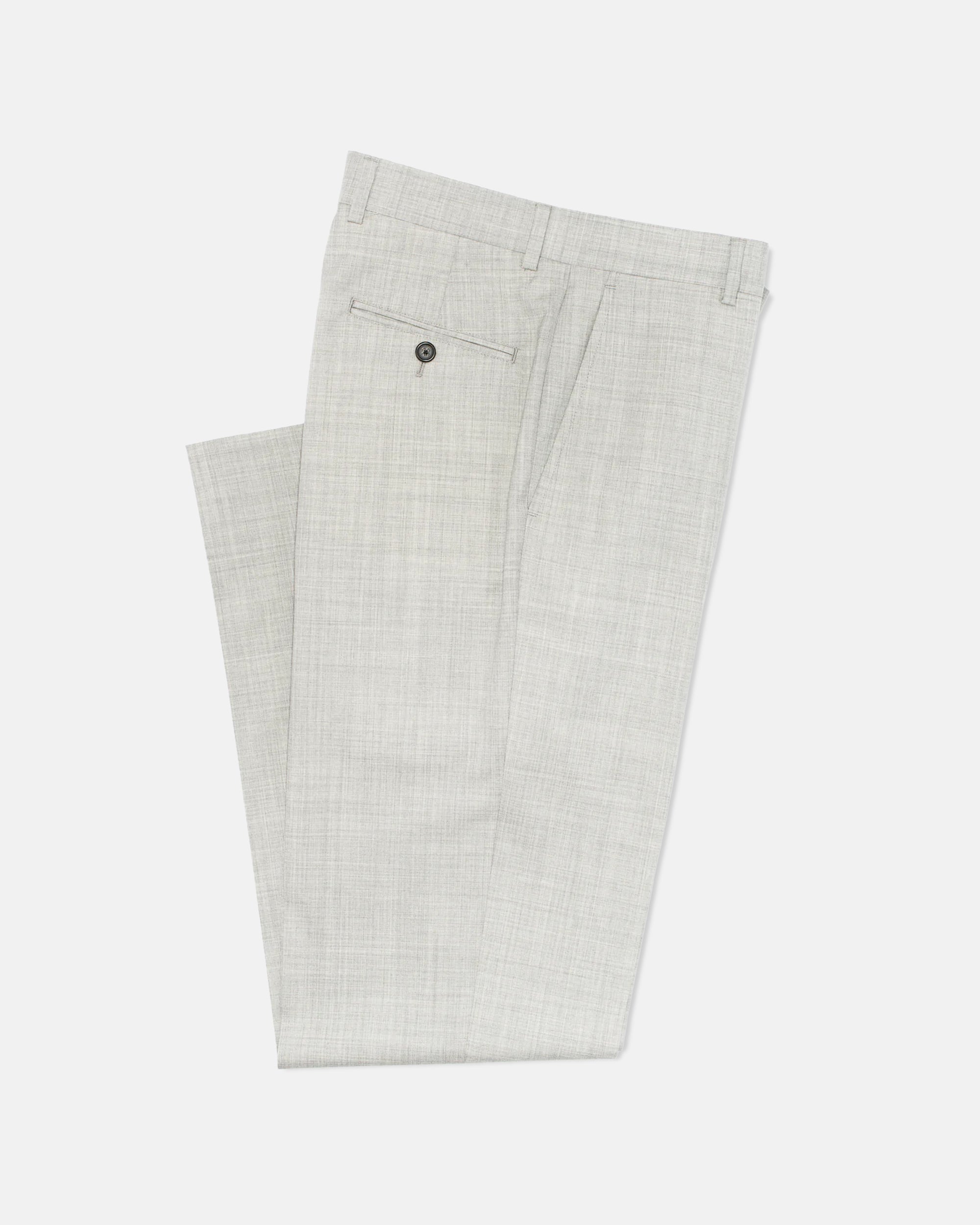Made-in-Canada  Light Grey Tropical Wool Trouser