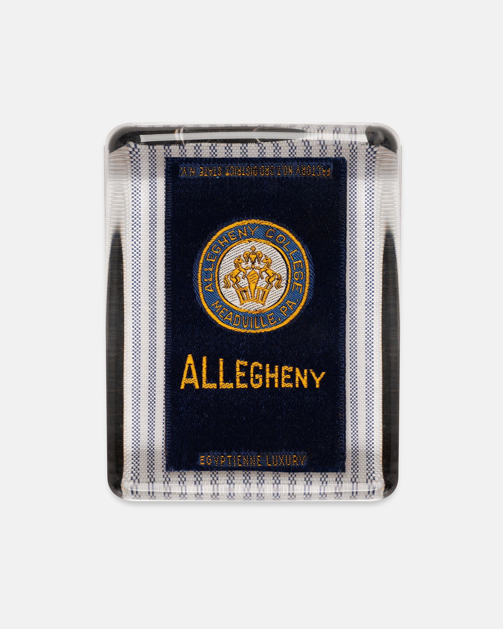 Allegheny College Silk Paperweight