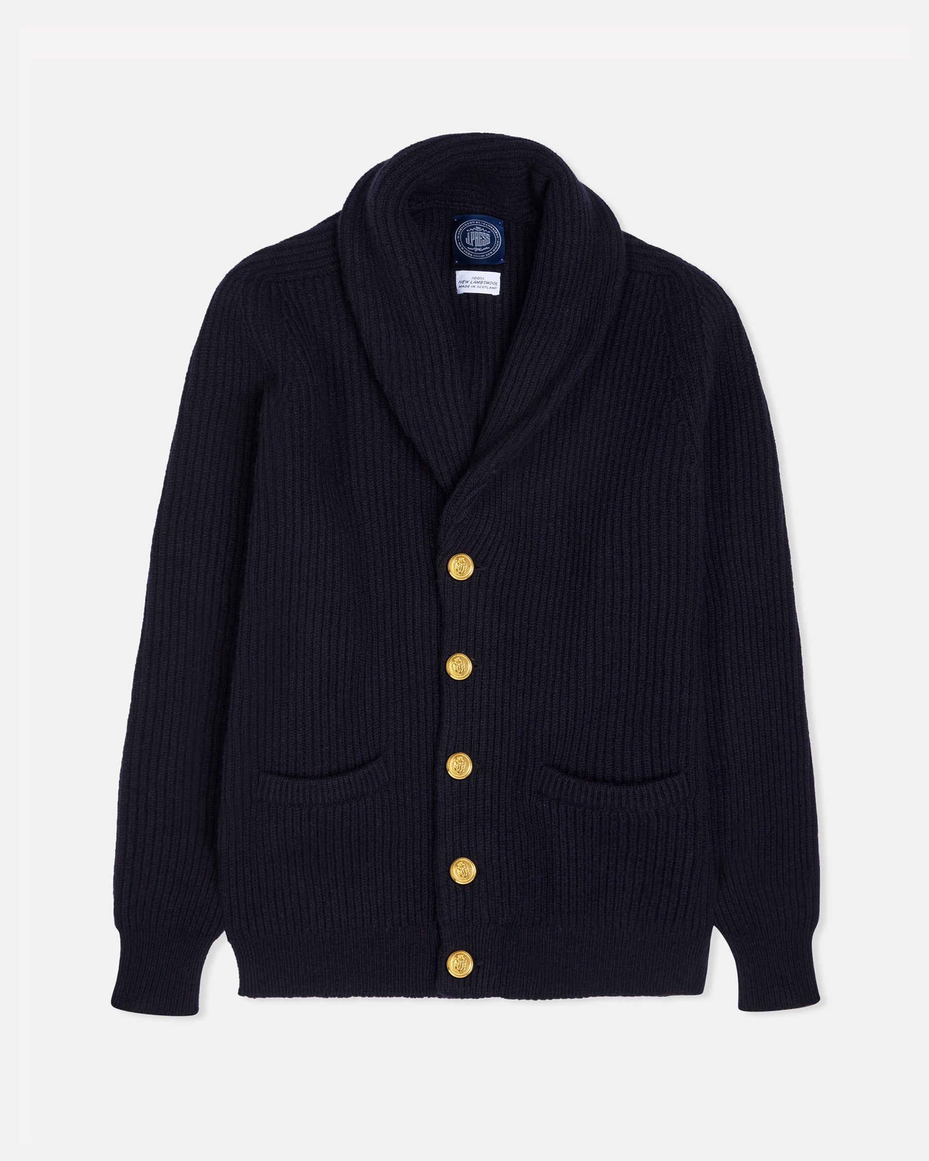 Made-in-Scotland Lambswool Blazer Cardigan